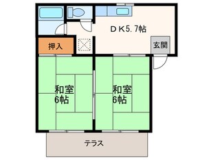 コスモハイツカルモⅠの物件間取画像